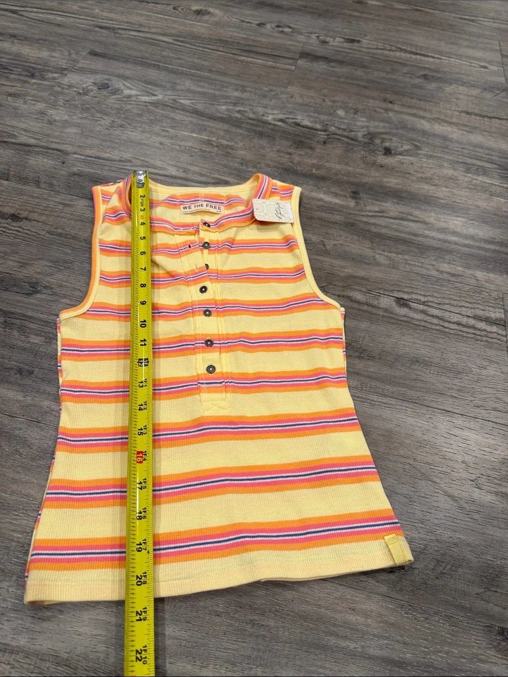 NWT Free People Jamie Henley Tank Size S NEW WITH TAGS We The Free Butter Yellow